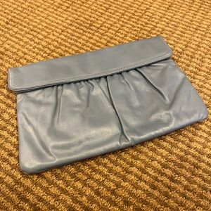 Letisse Vintage Handbag. leather purse. Blue hue. Beautifully simple purse.